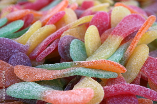Bunte Fruchtgummi Zungen