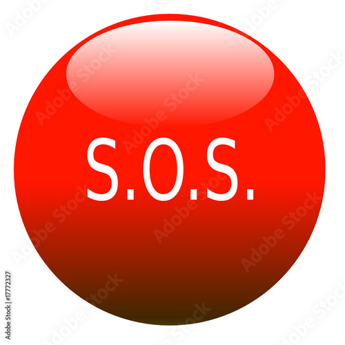boule 3D rouge sos