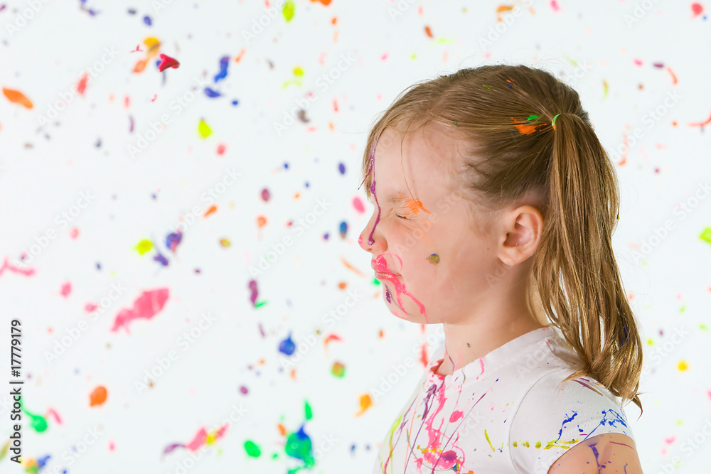 getting splashed with paint getting splashed with paint