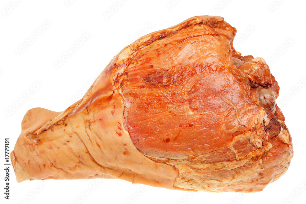 Smoked ham on white. Smoked ham on white.