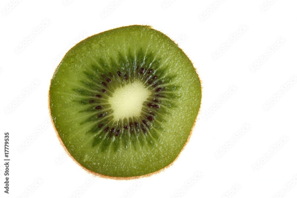 A slice of kiwi isolated on white background A slice of kiwi isolated on white background