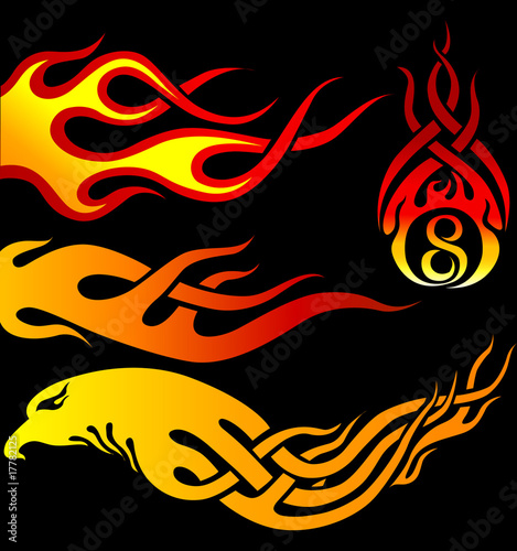 flaming tattoo