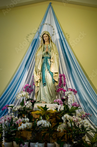 Holy virgin Mary statue in Medugrje church, Bosnia