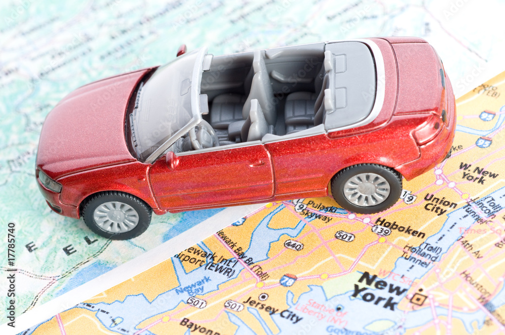 Car on the map Car on the map