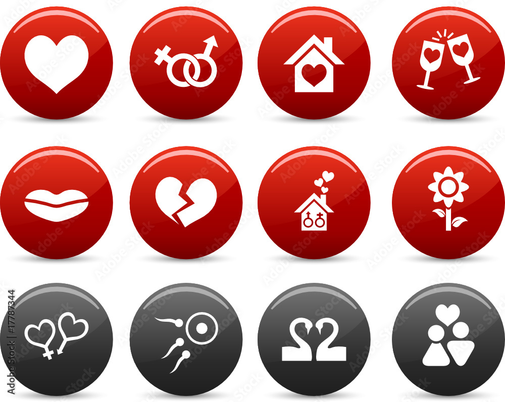 Love icon set. Vector illustration Love icon set. Vector illustration