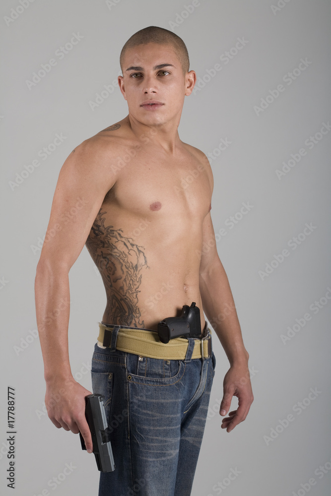 Young Muscular Tattooed Man Young Muscular Tattooed Man