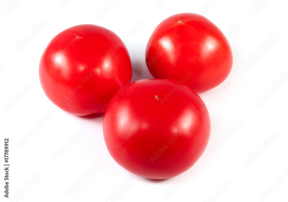 Three tomatoes isolated Three tomatoes isolated
