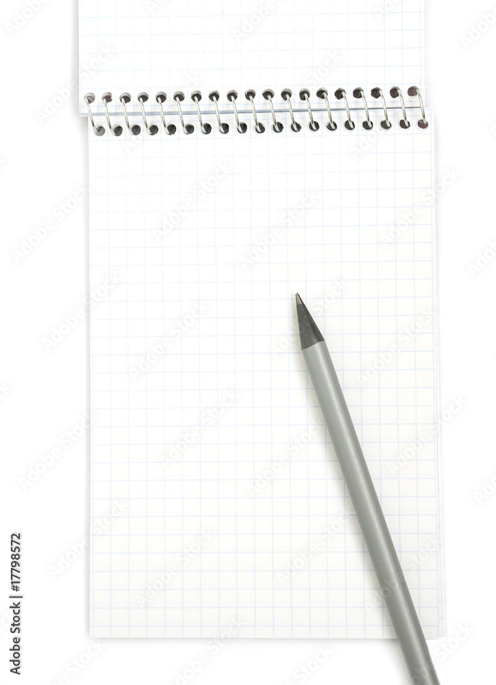 Note book and pencil Note book and pencil