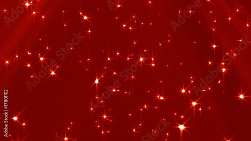 Looped Lights And Stars Background (Red)