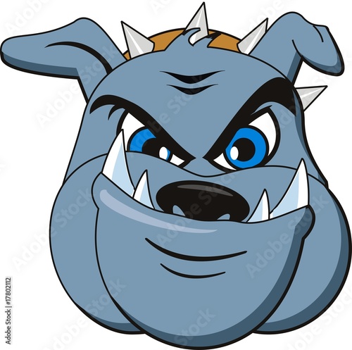 vector Bulldog head. Very angry