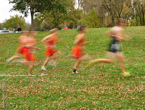 Blurred Boys Cross Country Runners