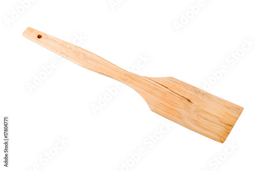 new wooden spatula isolated