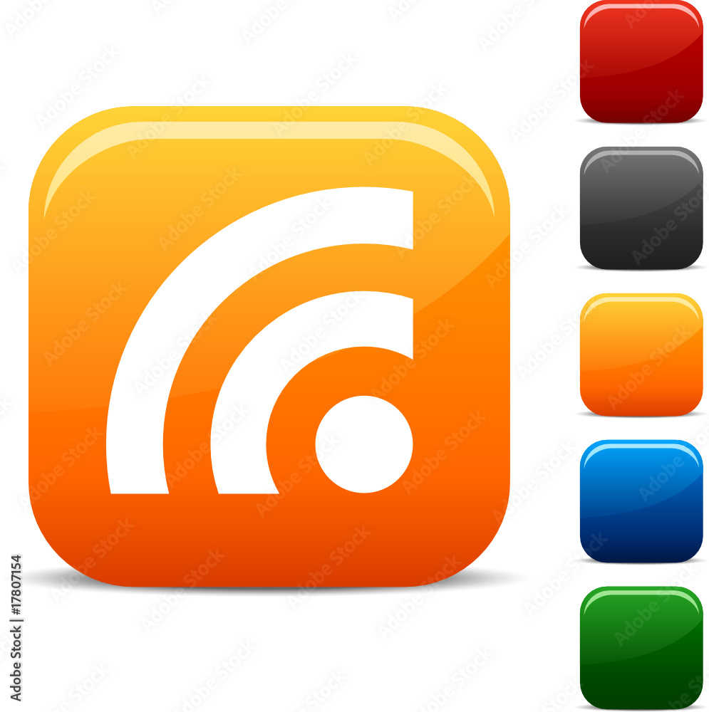 Rss icon set. Vector illustration Rss icon set. Vector illustration
