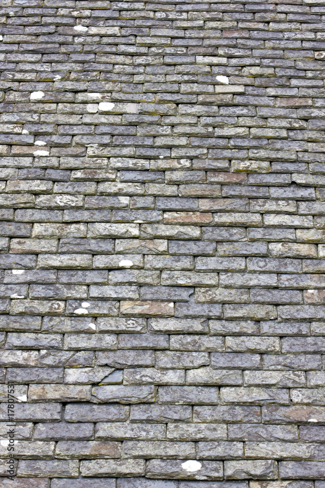 a roof in construction with slates a roof in construction with slates