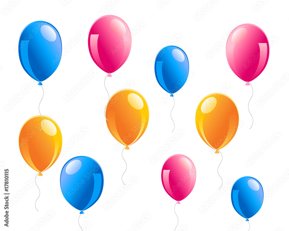 colored balloons background