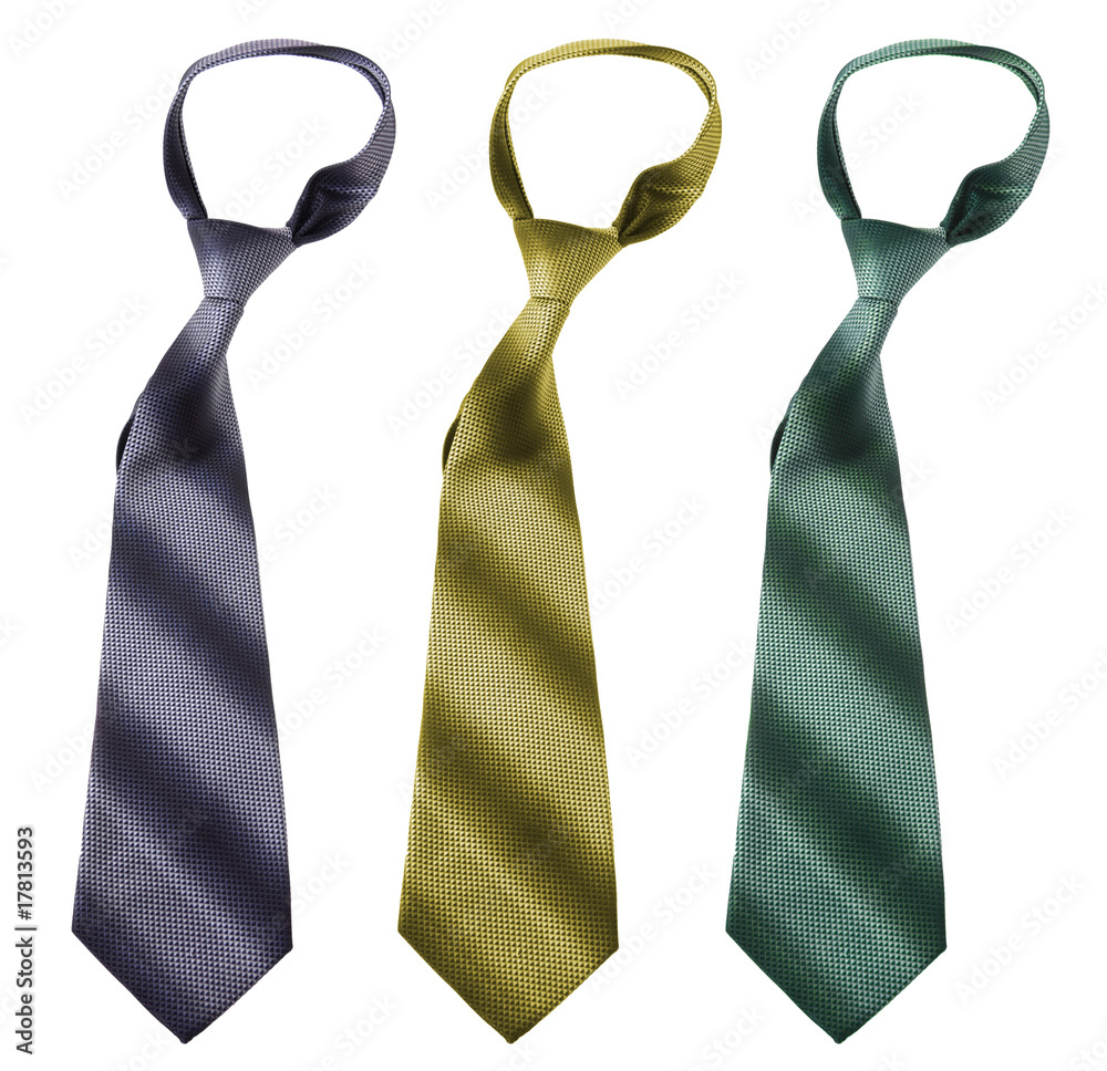 Colorful ties isolated on white background Colorful ties isolated on white background