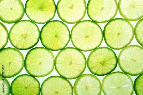 Green lime slices background