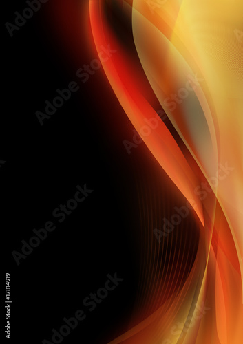 abstract artistic orange and black 3-d wallpaper