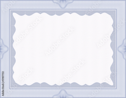Vector secure blank guilloche certificate