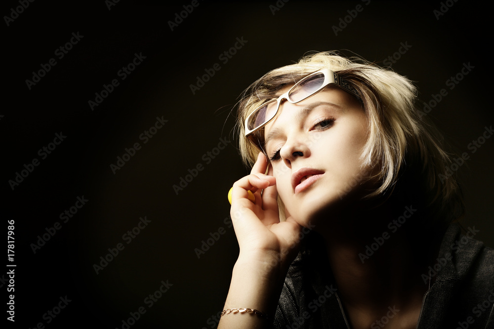 Fashion woman portrait wearing glasses Fashion woman portrait wearing glasses