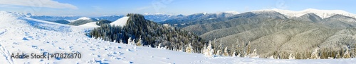 winter mountain landscape (panorama)