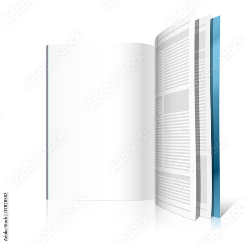 Blank magazine page. Vector...