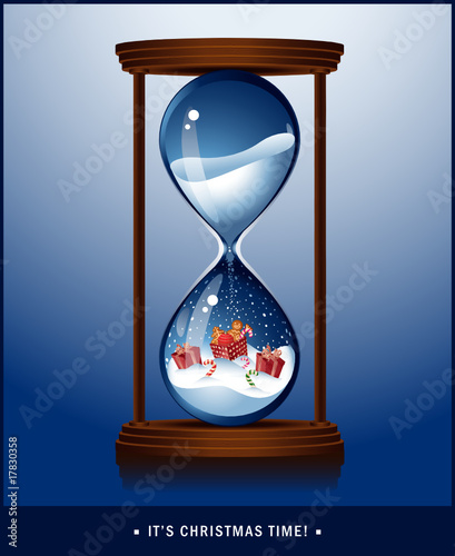 it's christmas time! - hourglass with presents