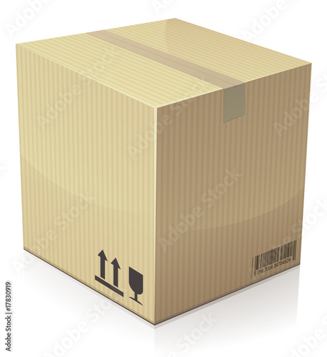 Carton de déménagement (reflet)