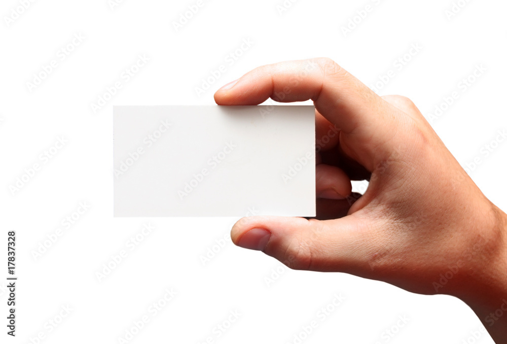 Obraz premium Man hand with card