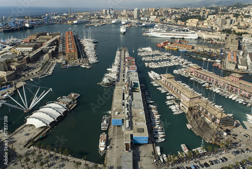area view of Genoa harbour #17837318