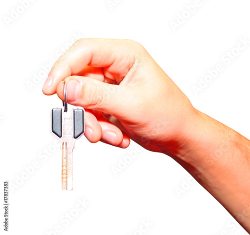 Man hand with key