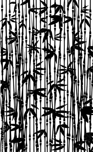 floral background with bamboo