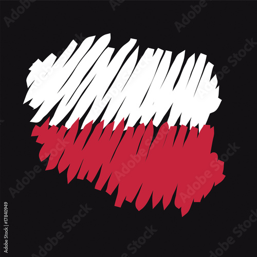 Polonia mappa bandiera