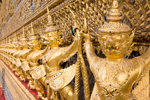 The temple in the Grand palace area  in Bangkok  Thailand