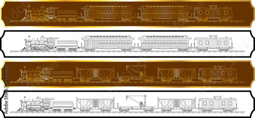 TRAIN GOLD HEADERS