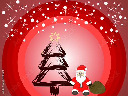 weihnachtsbaum mit weihnachtsmann