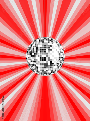abstrakter hintergrund mit silberner discokugel