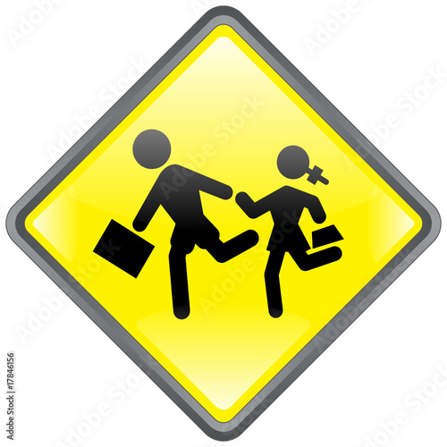 Panneau "Attention Enfants" -- "Children Crossing" Signpost