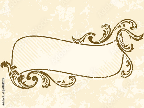 Grungy wavy vintage sepia frame