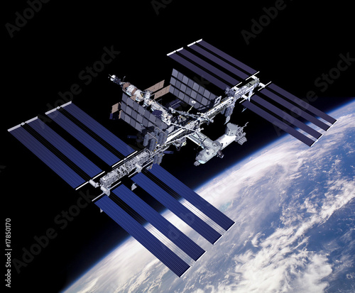 Fototapeta Naklejka Na Ścianę i Meble -  Illustration of ISS