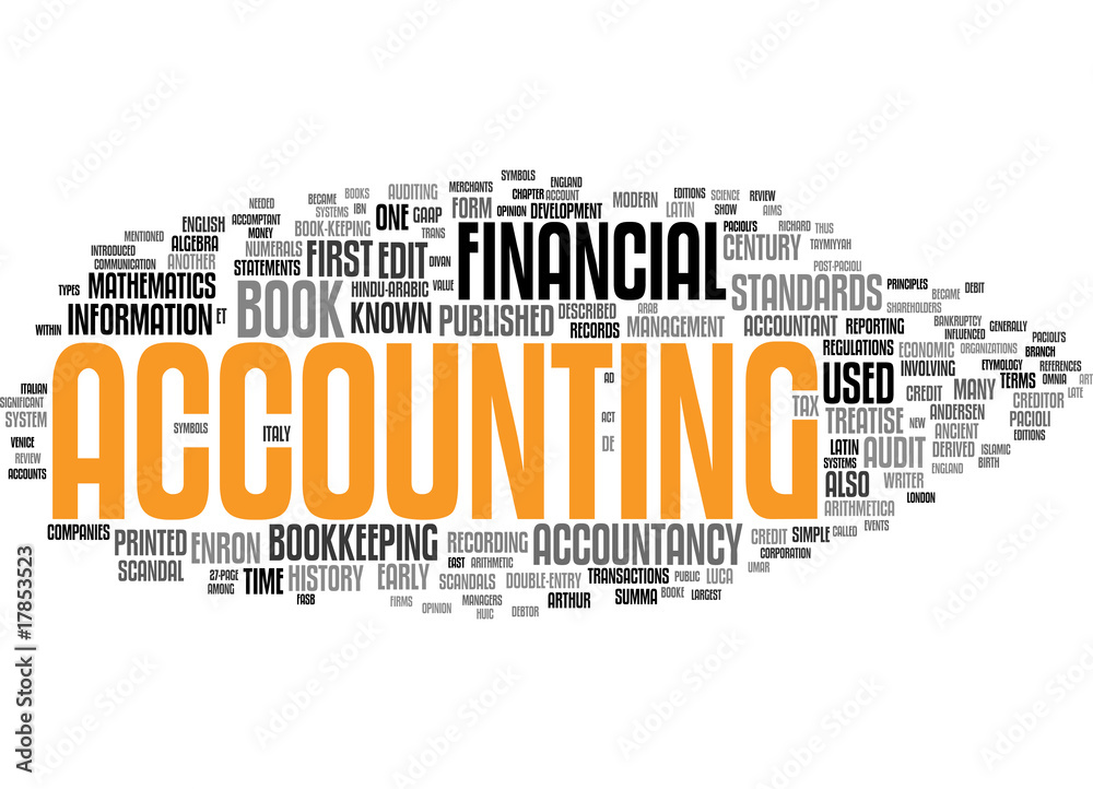 Word cloud background concept for Bookkeeping. - Stock Illustration  [101895495] - PIXTA