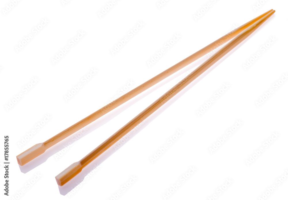 two chopsticks with reflection two chopsticks with reflection