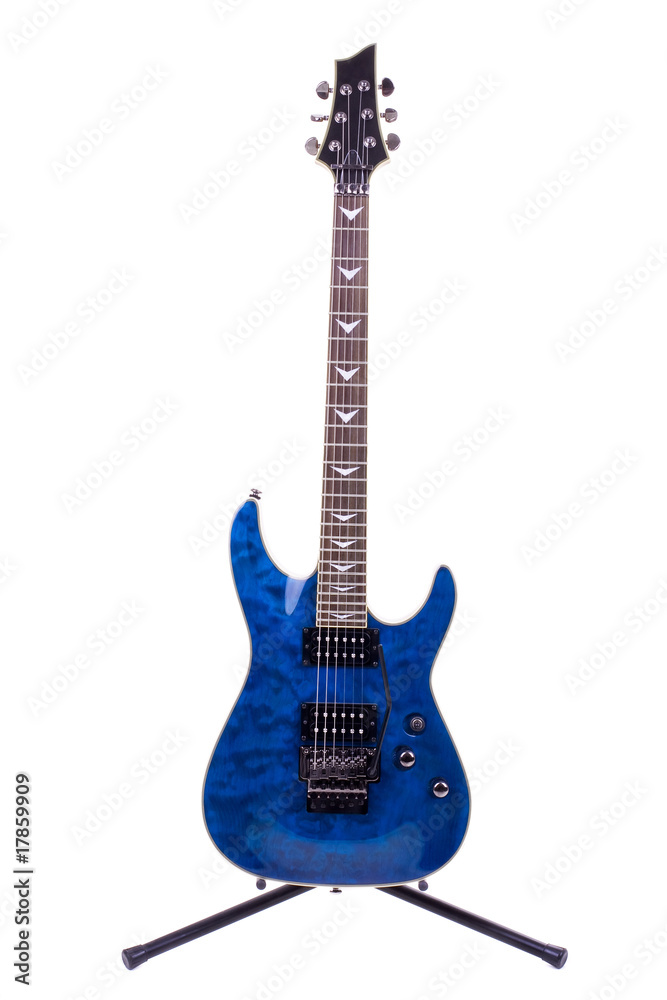 Naklejka premium electric guitar isolated on white background