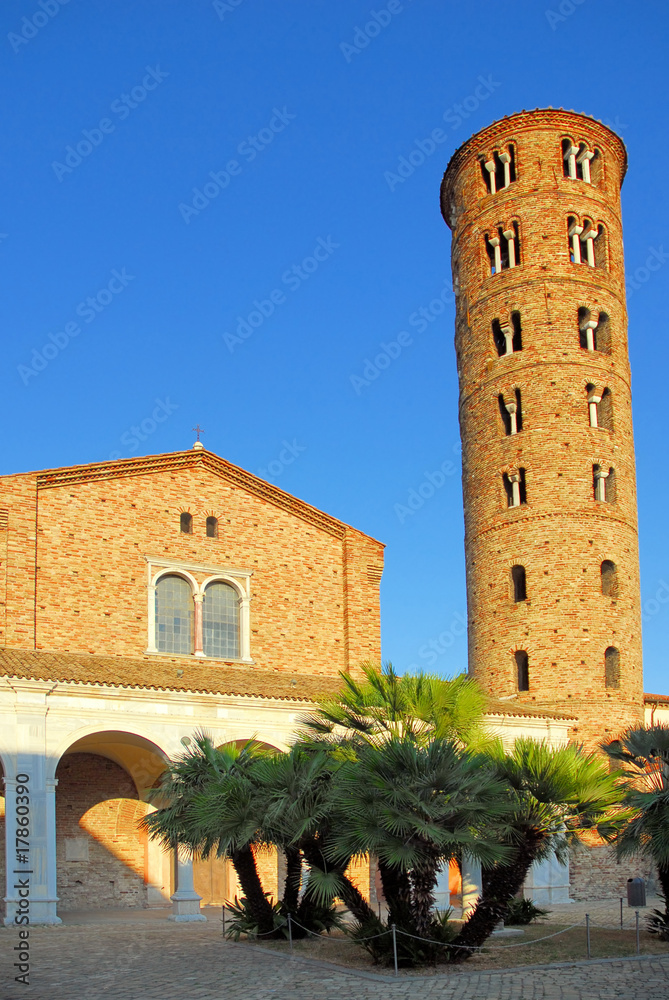 Ravenna New St.Apollinaris Church with the round bell tower
