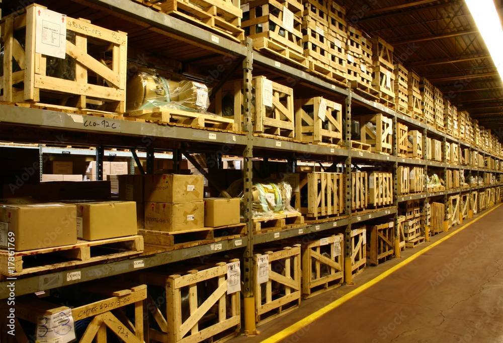 An onsite industrial factory's warehouse.