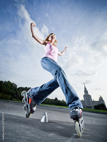 Rollerblading girl