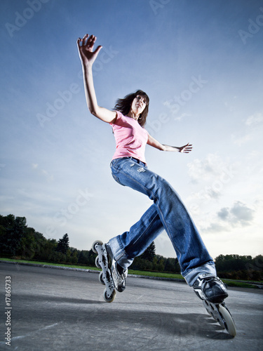 Rollerblading girl
