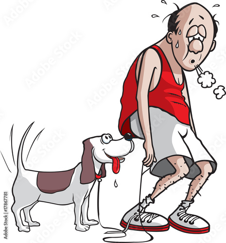 Exhausted jogger