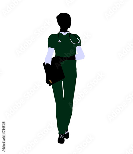 Female Doctor Illustration Silhouette