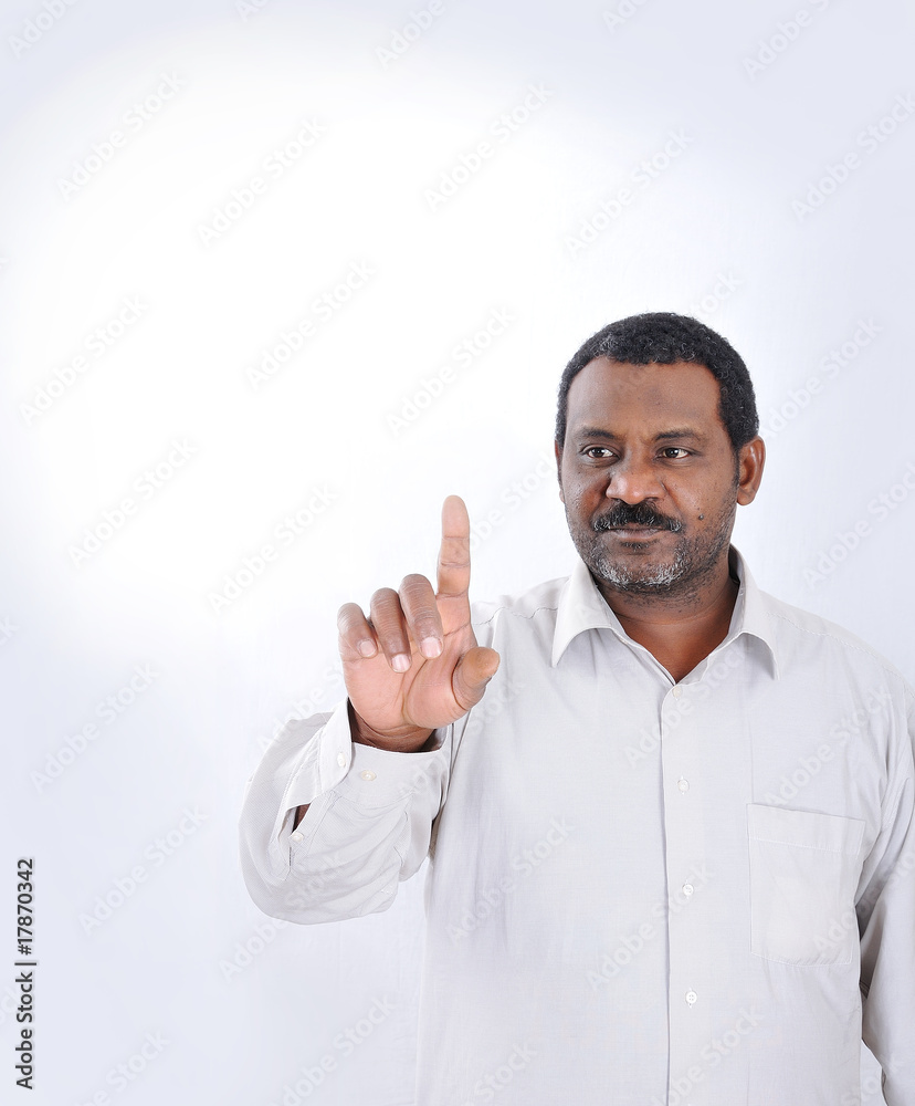 An african american man isolated An african american man isolated